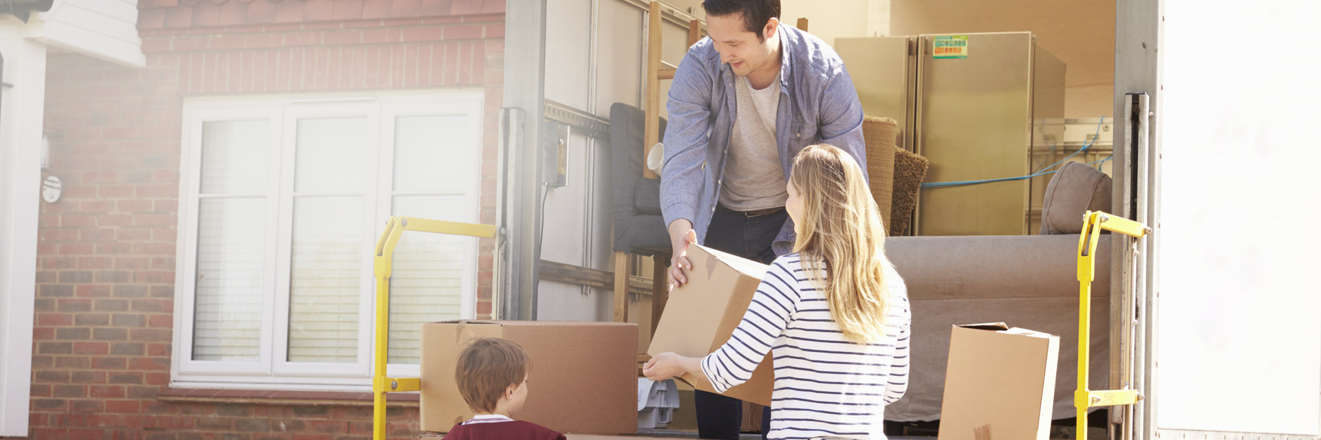Image showing a family moving  home
