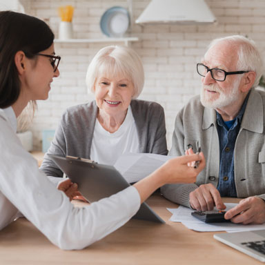 Image showing an older couple in a meeting with an adviser